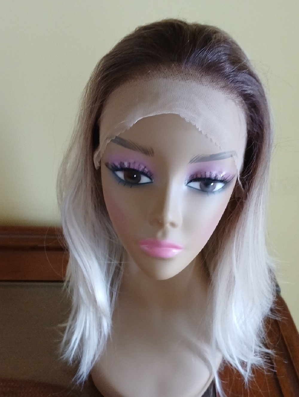 20" Synthetic Lace Front Ombre Blonde Women’s Wig